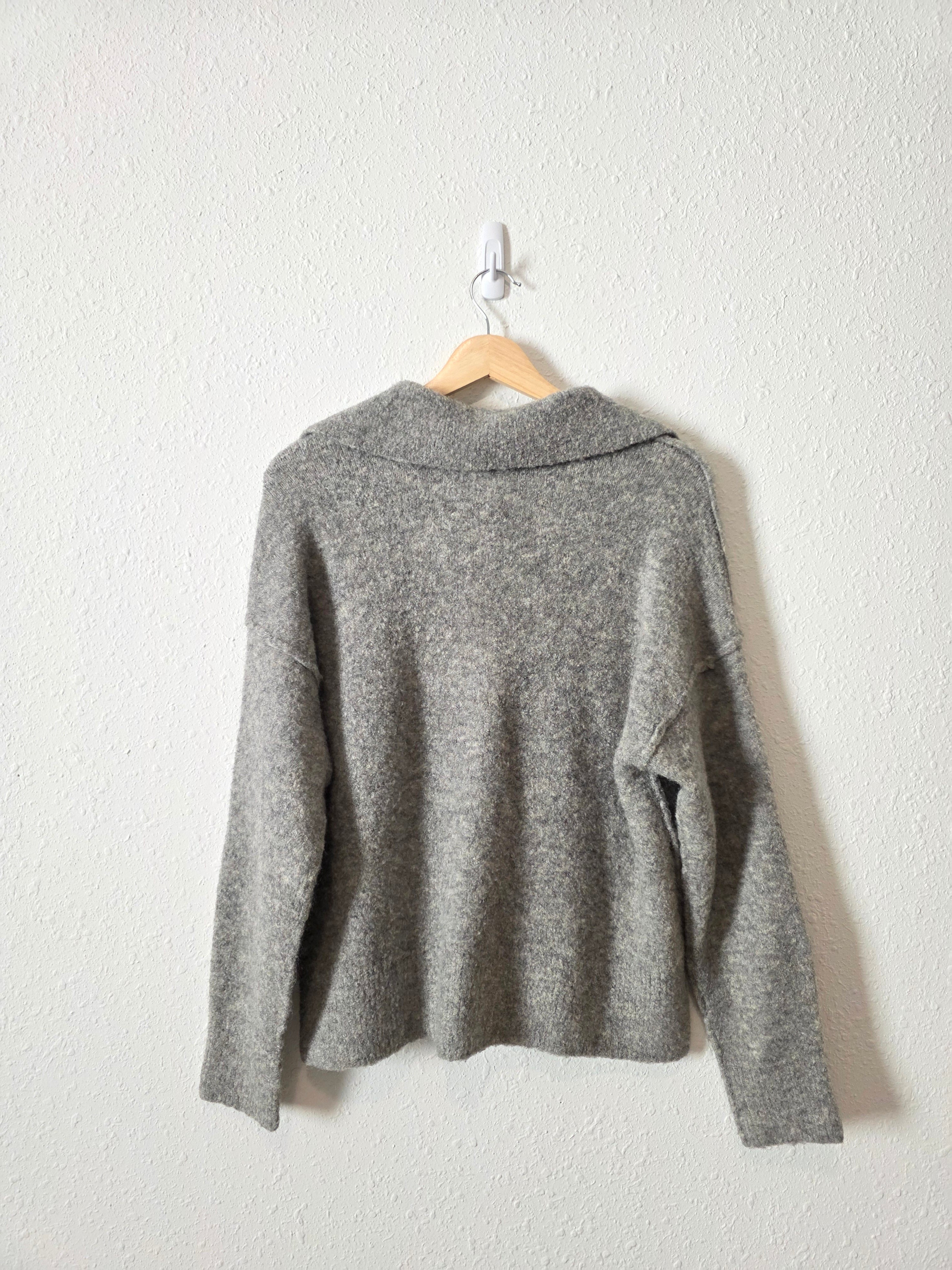 Abercrombie Gray Collared Sweater (M)
