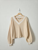 Tuckernuck V Neck Cotton Sweater (S)