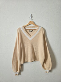 Tuckernuck V Neck Cotton Sweater (S)