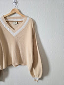 Tuckernuck V Neck Cotton Sweater (S)