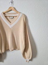 Tuckernuck V Neck Cotton Sweater (S)
