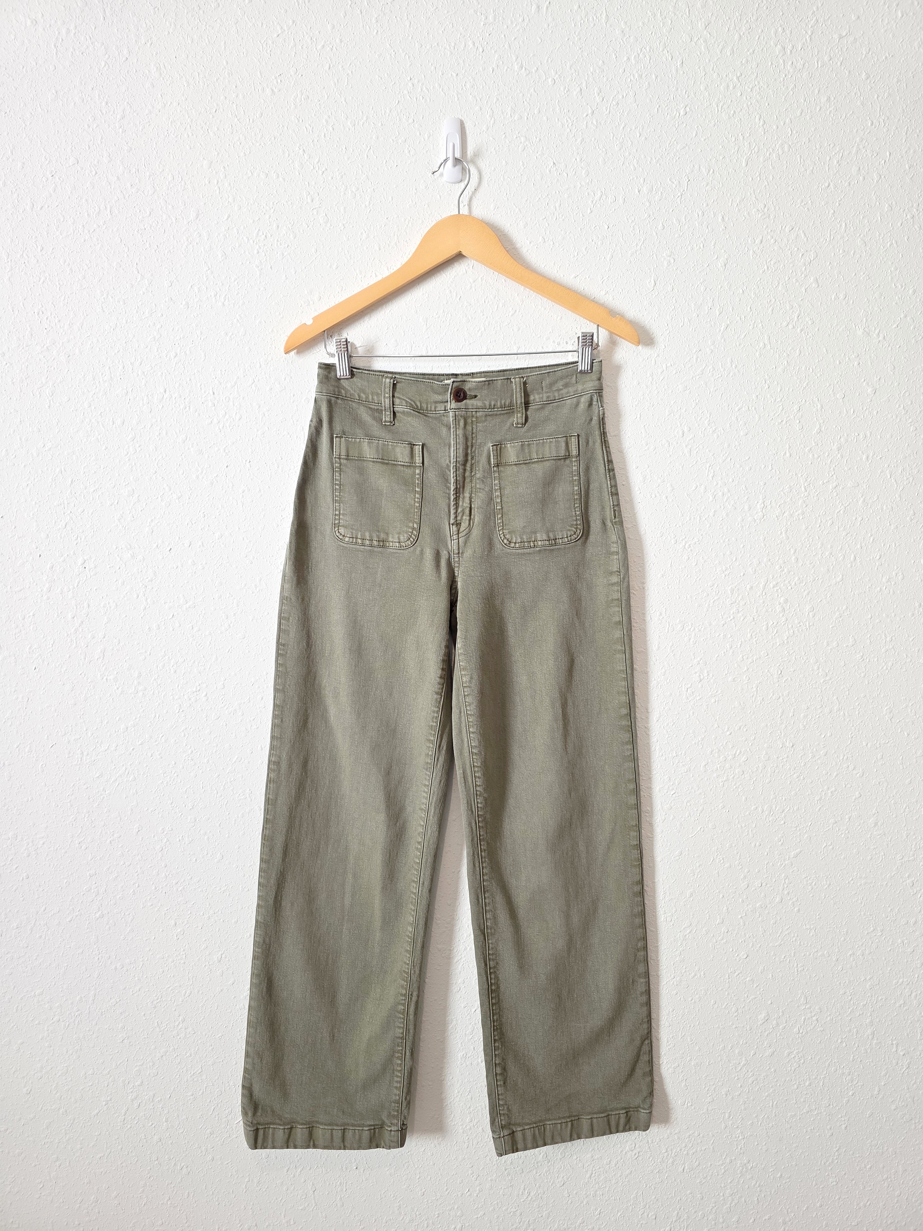 Madewell Olive Wide Leg Jeans (27)