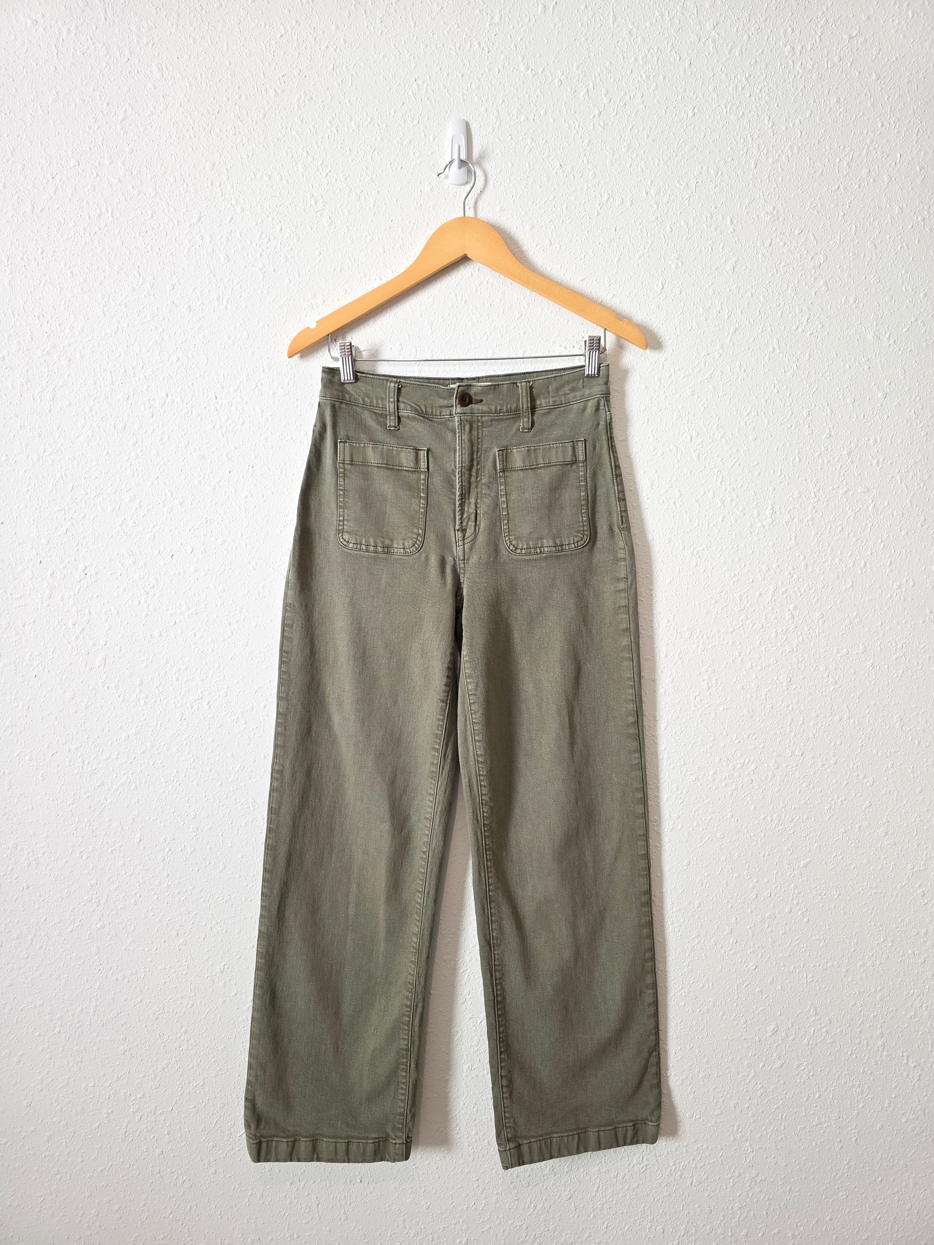 Madewell Olive Wide Leg Jeans (27)