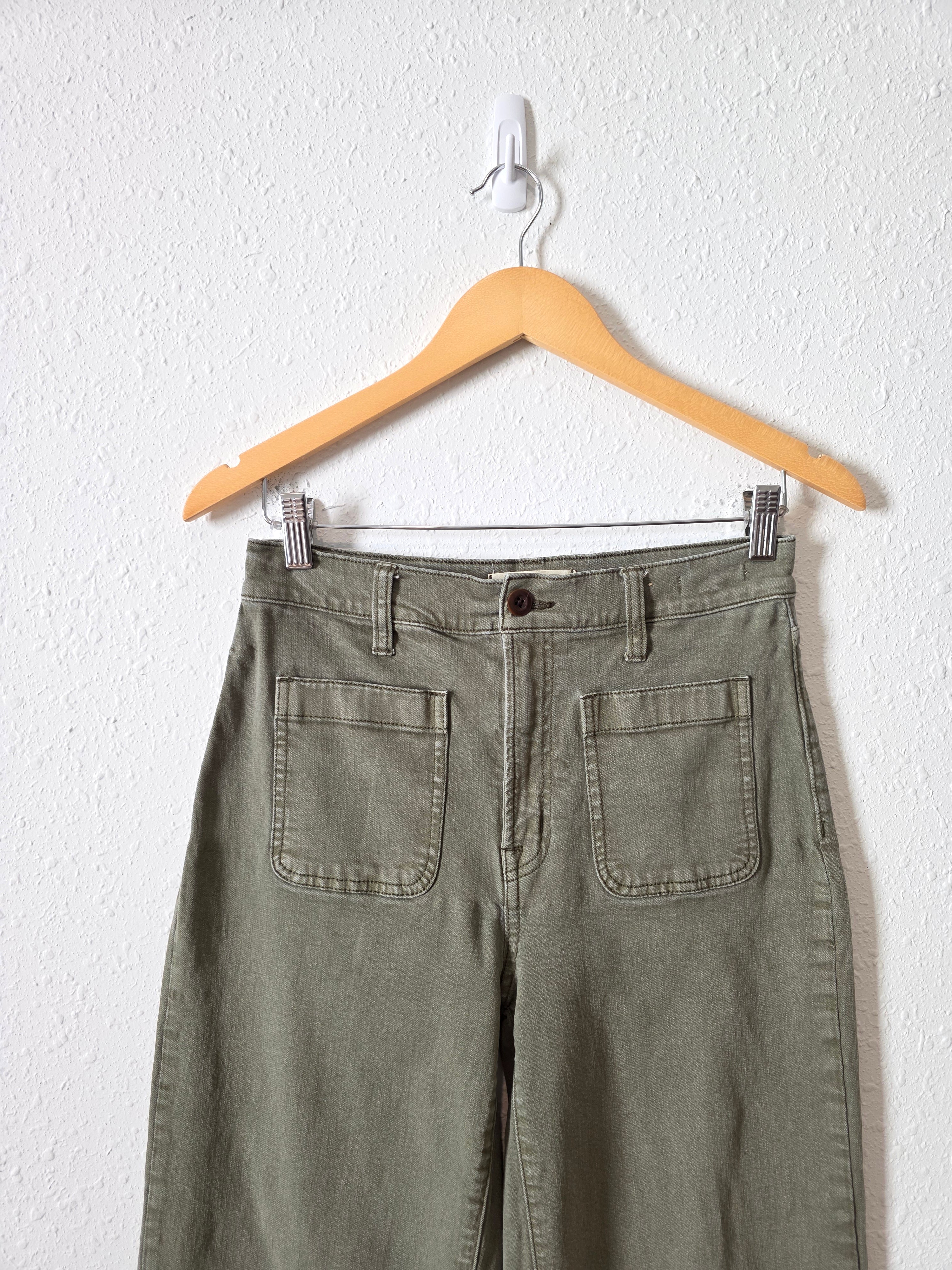 Madewell Olive Wide Leg Jeans (27)