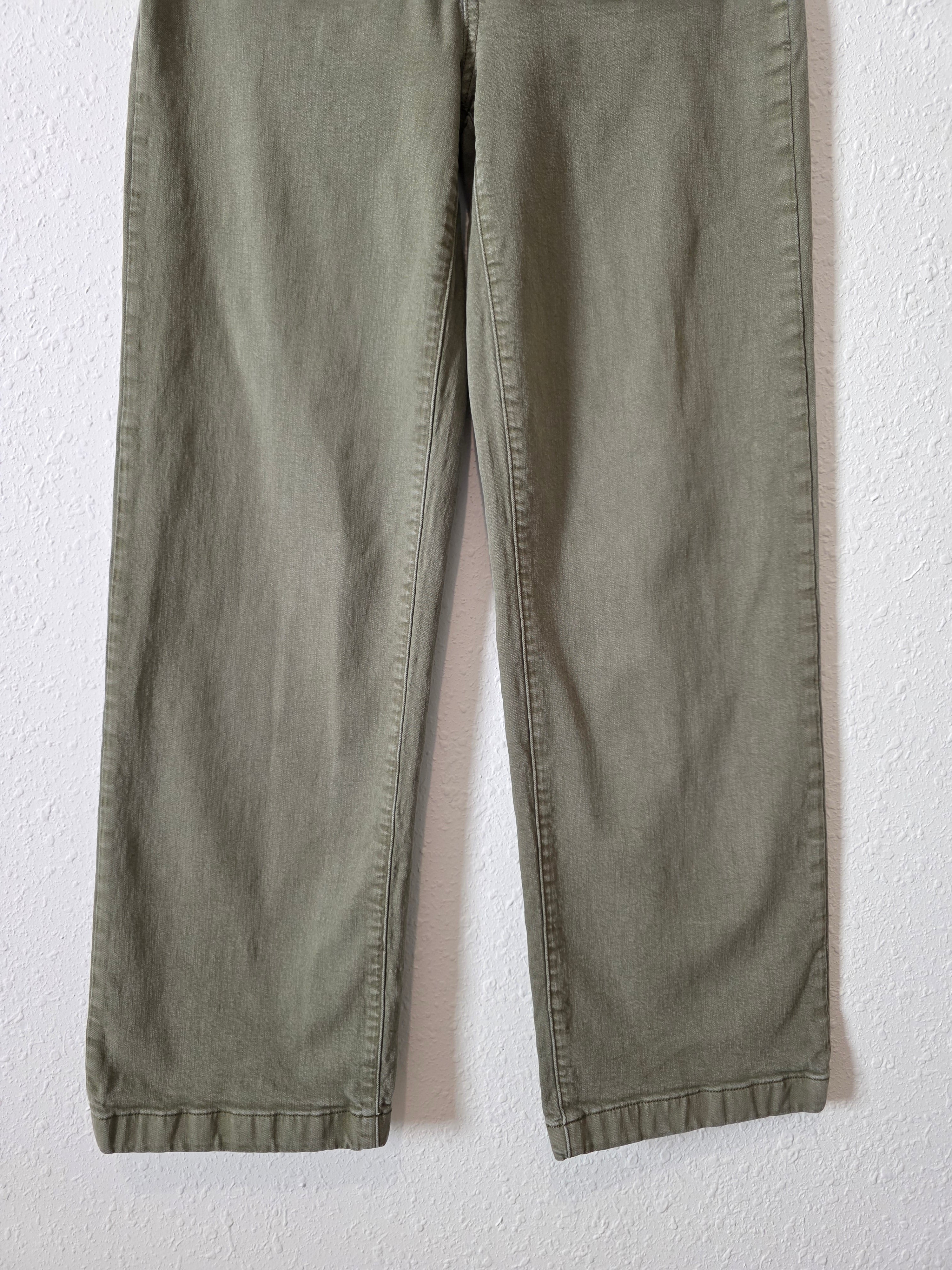Madewell Olive Wide Leg Jeans (27)