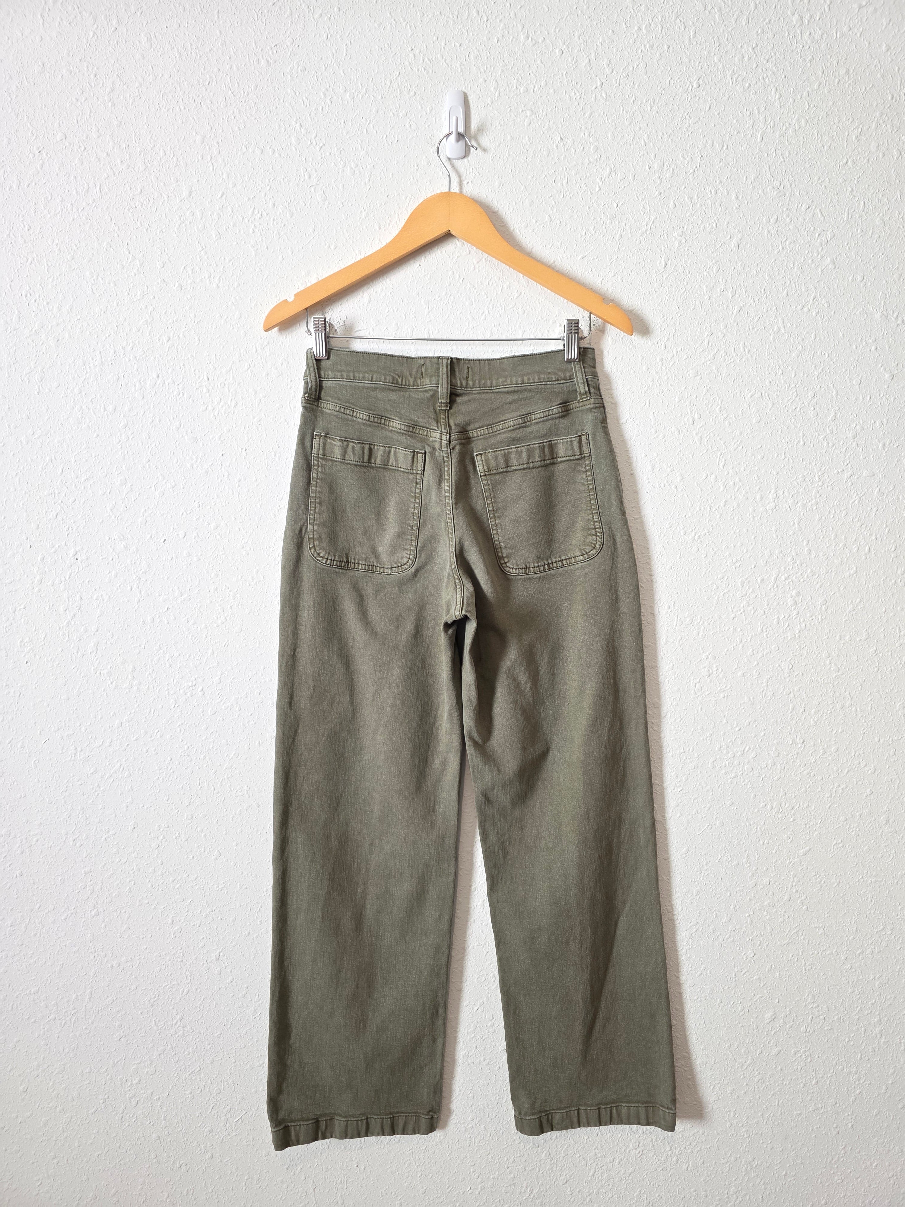 Madewell Olive Wide Leg Jeans (27)