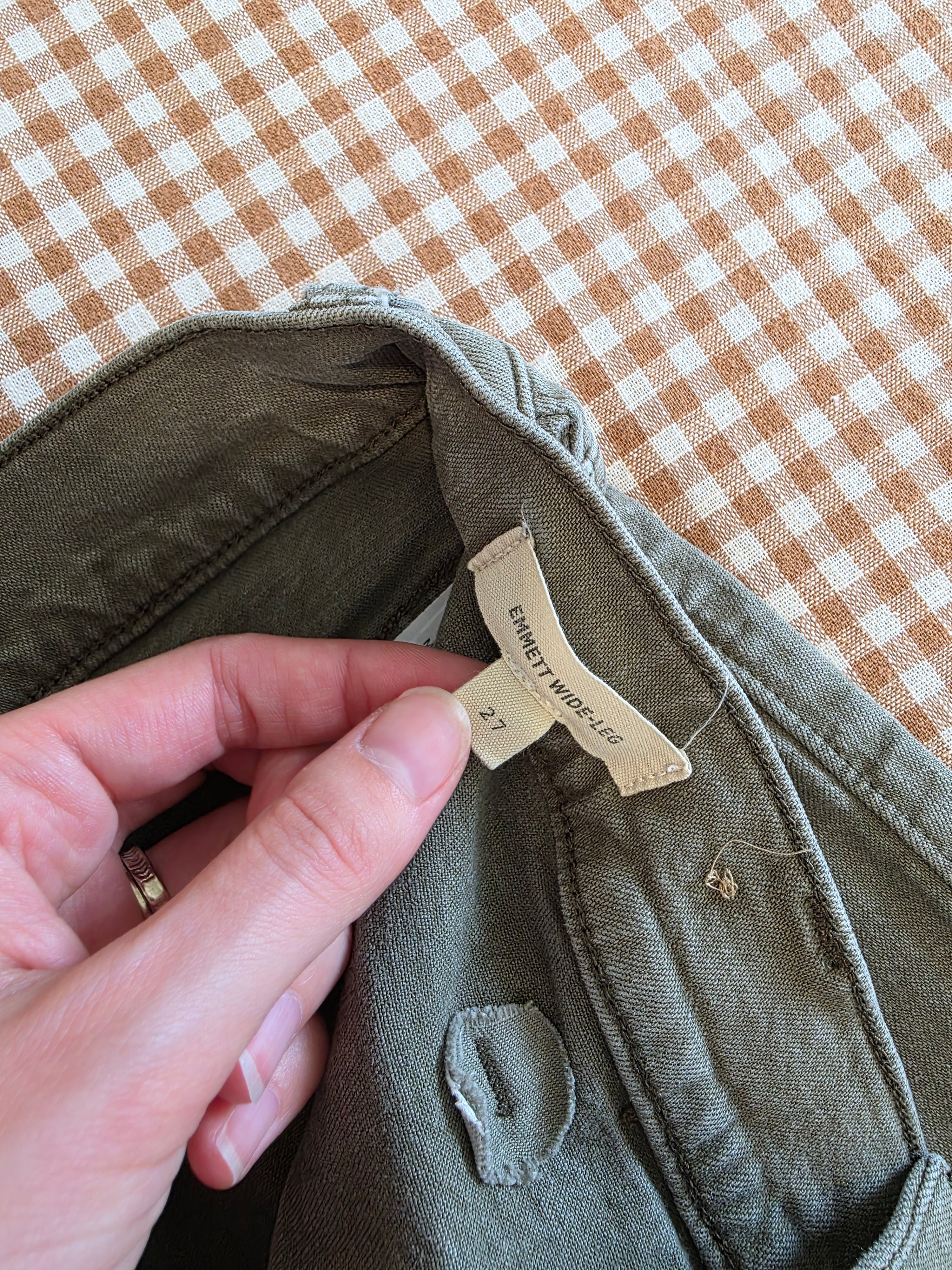 Madewell Olive Wide Leg Jeans (27)