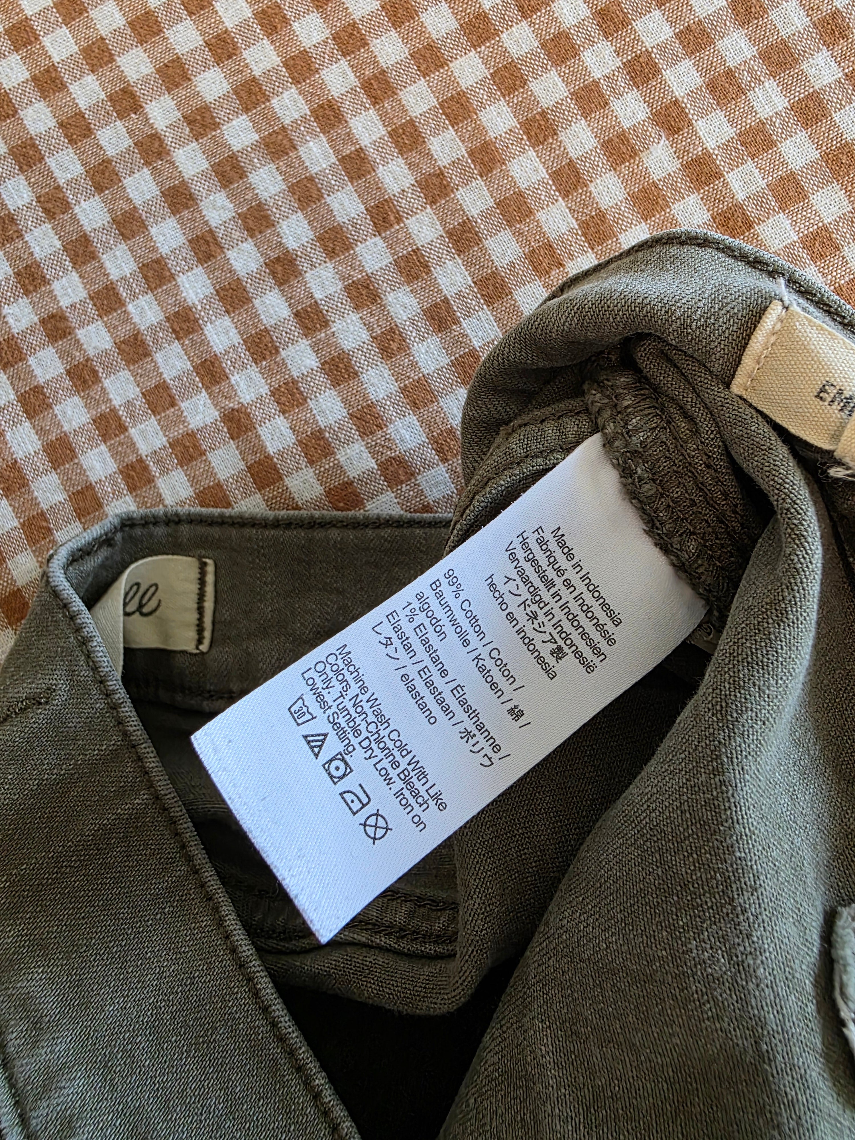 Madewell Olive Wide Leg Jeans (27)