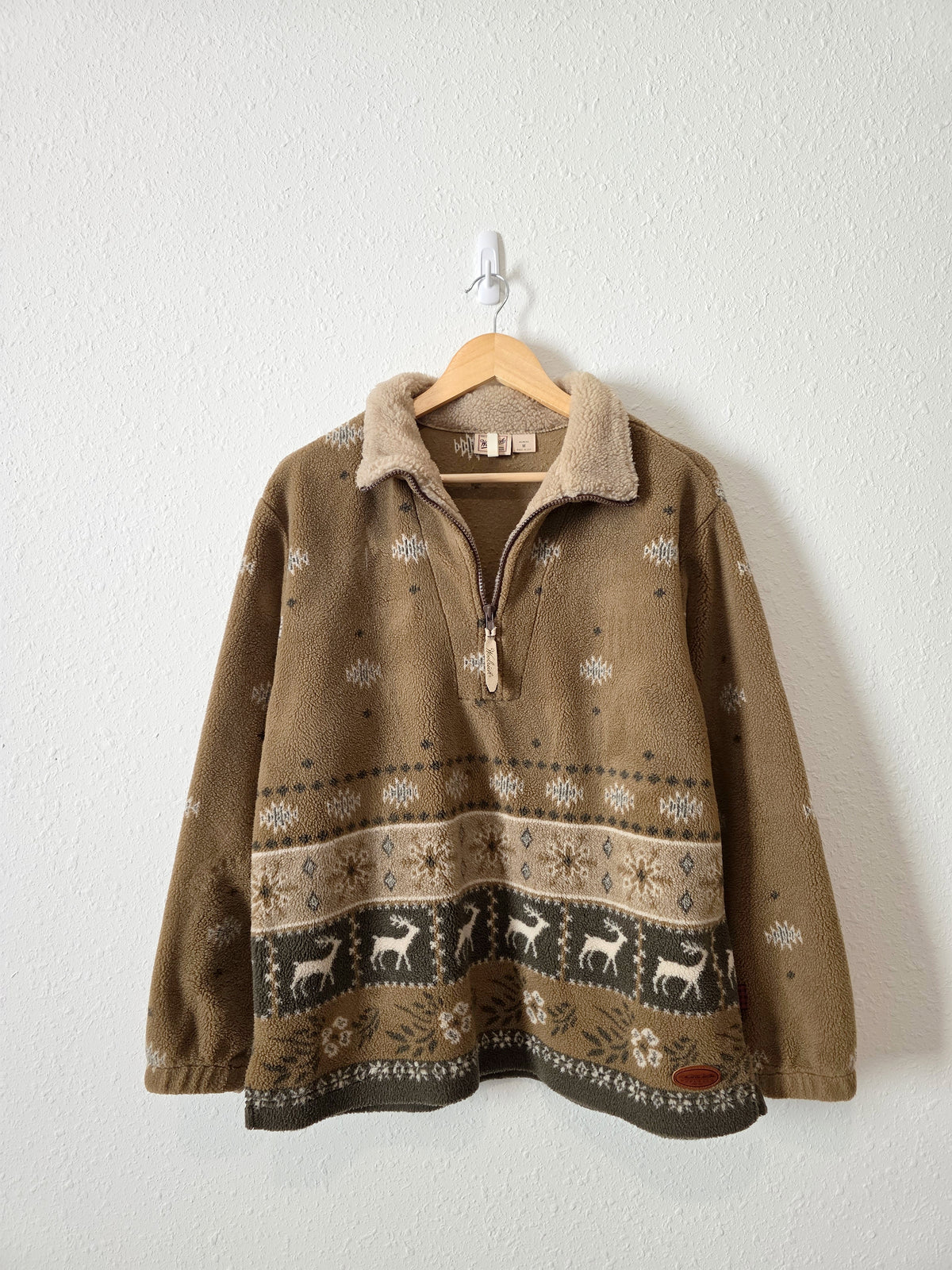 Vintage Woolrich Sherpa Quarter Zip Pullover (M)