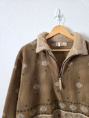 Vintage Woolrich Sherpa Quarter Zip Pullover (M)