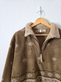 Vintage Woolrich Sherpa Quarter Zip Pullover (M)