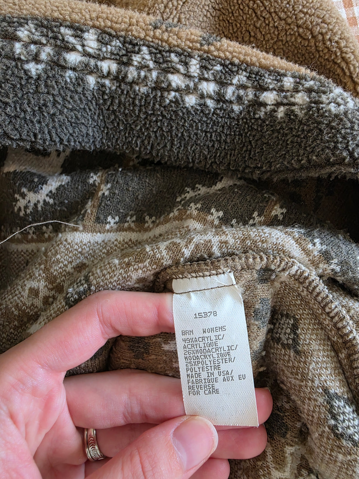 Vintage Woolrich Sherpa Quarter Zip Pullover (M)