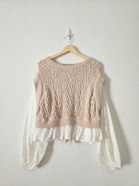 NEW Mable Knit Tie Back Sweater (M)