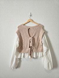 NEW Mable Knit Tie Back Sweater (M)