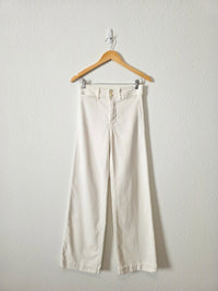 Faherty Ecru Wide Leg Pant (26)
