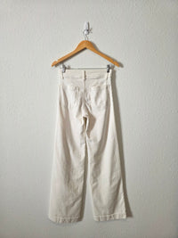 Faherty Ecru Wide Leg Pant (26)