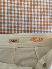 Faherty Ecru Wide Leg Pant (26)