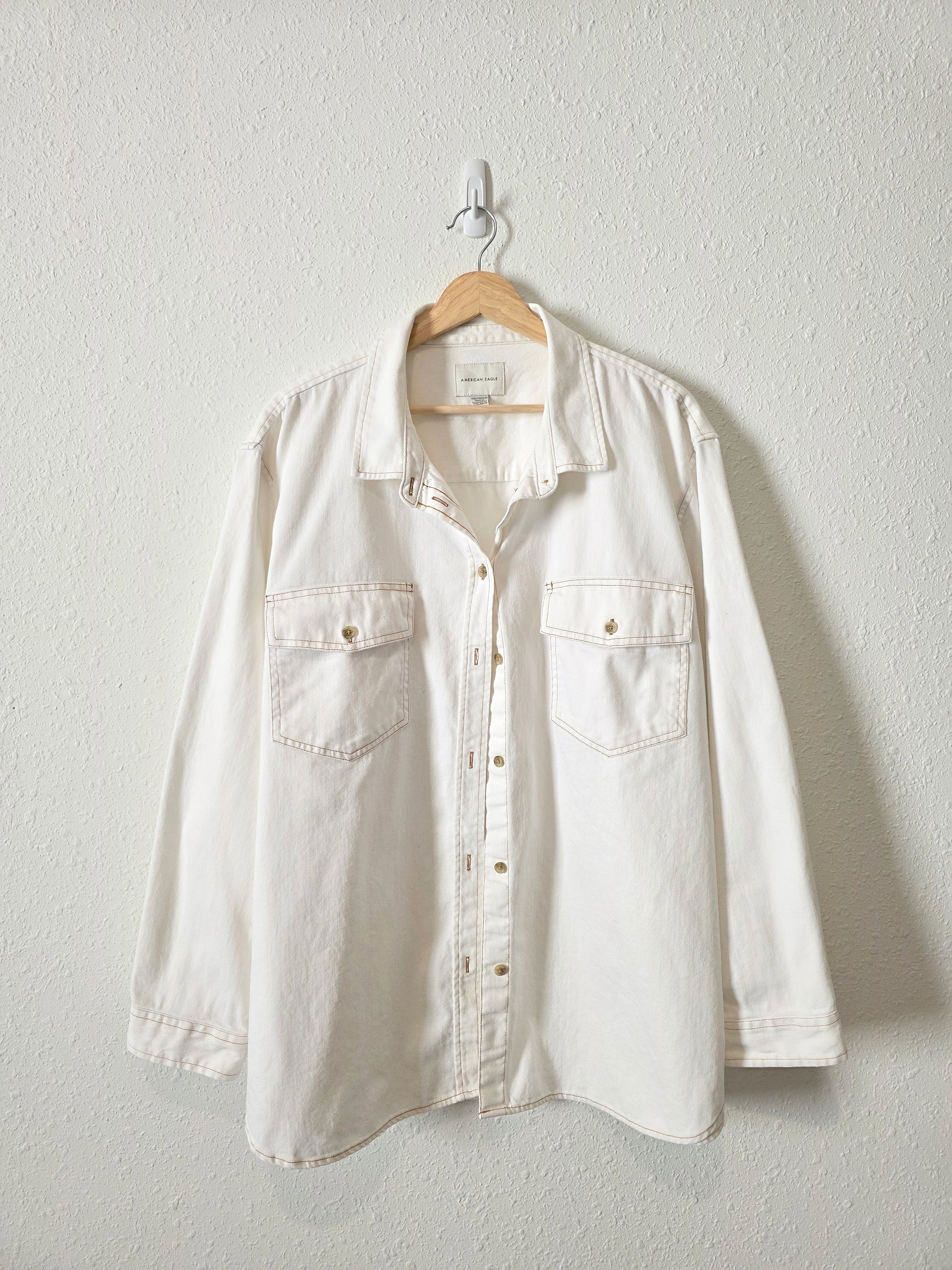 Oversized Denim Button Up Shirt (XXL)