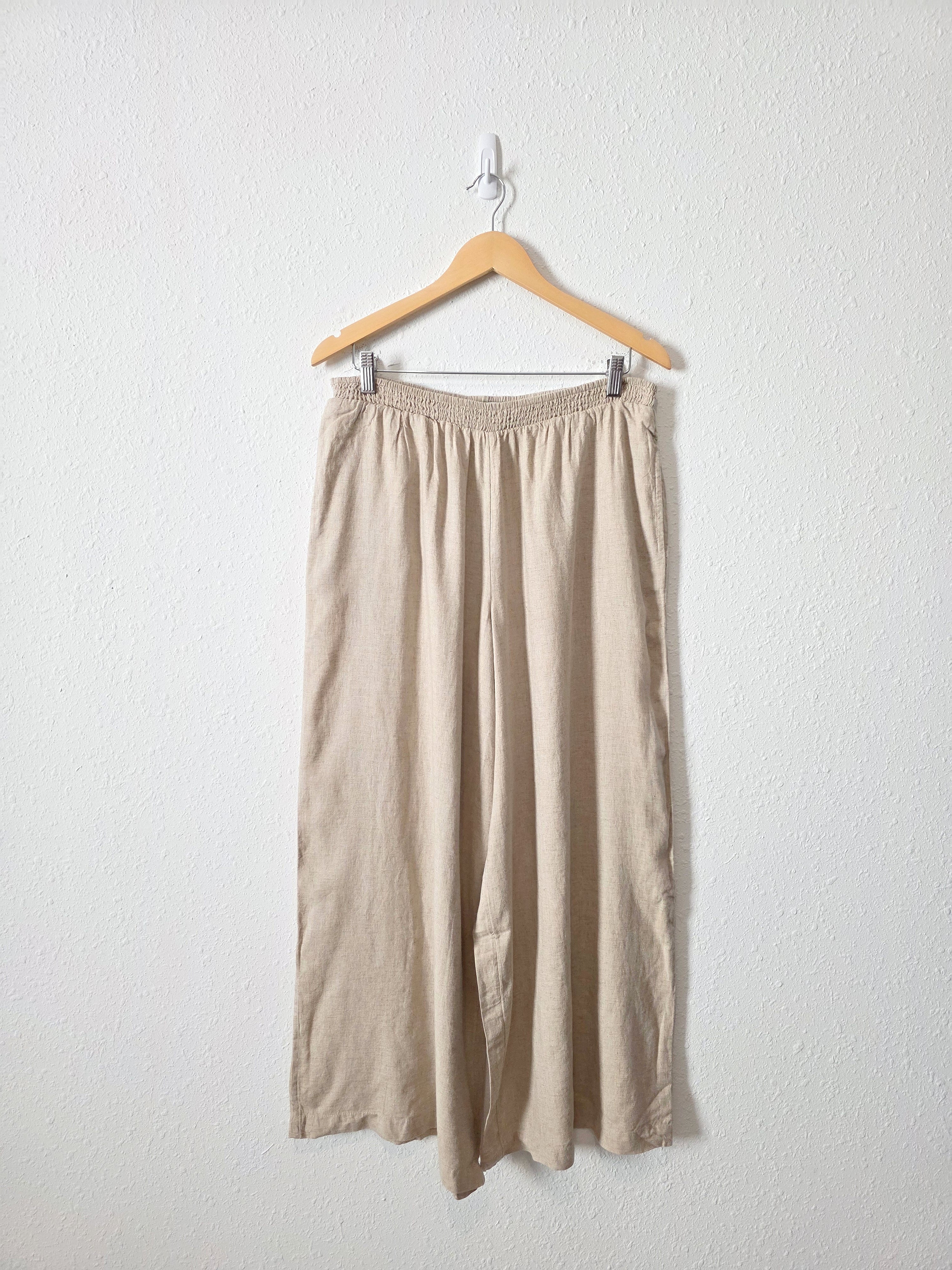 NEW Anthropologie Linen Blend Pants (M)