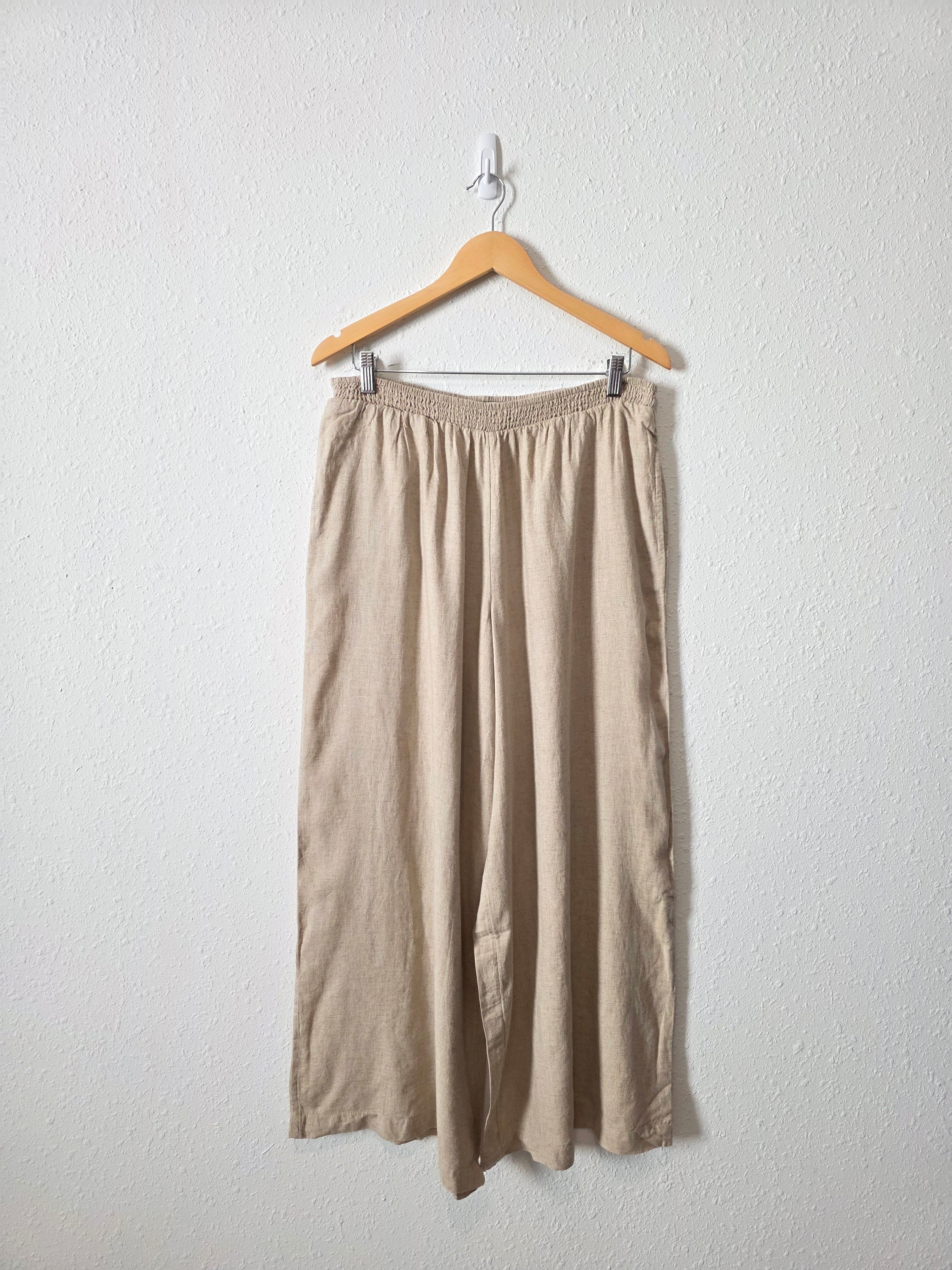 NEW Anthropologie Linen Blend Pants (M)