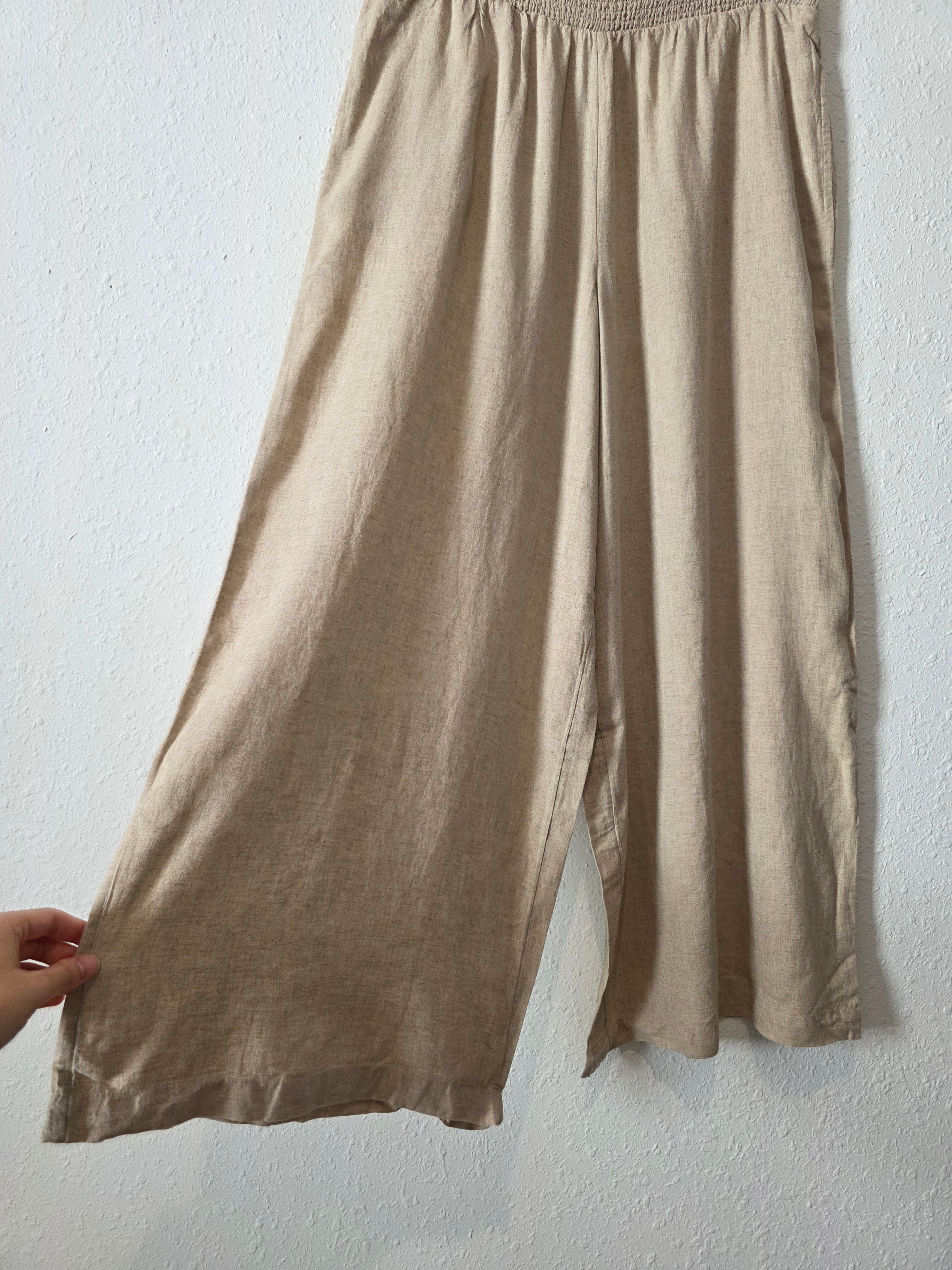 NEW Anthropologie Linen Blend Pants (M)