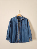 Denim Button Up Shirt Jacket (XS)
