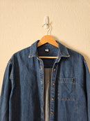 Denim Button Up Shirt Jacket (XS)
