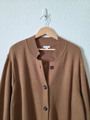 Brown Button Front Knit Cardigan (2X)