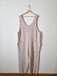 Free People Waffle Knit Jumpsuit (XL)