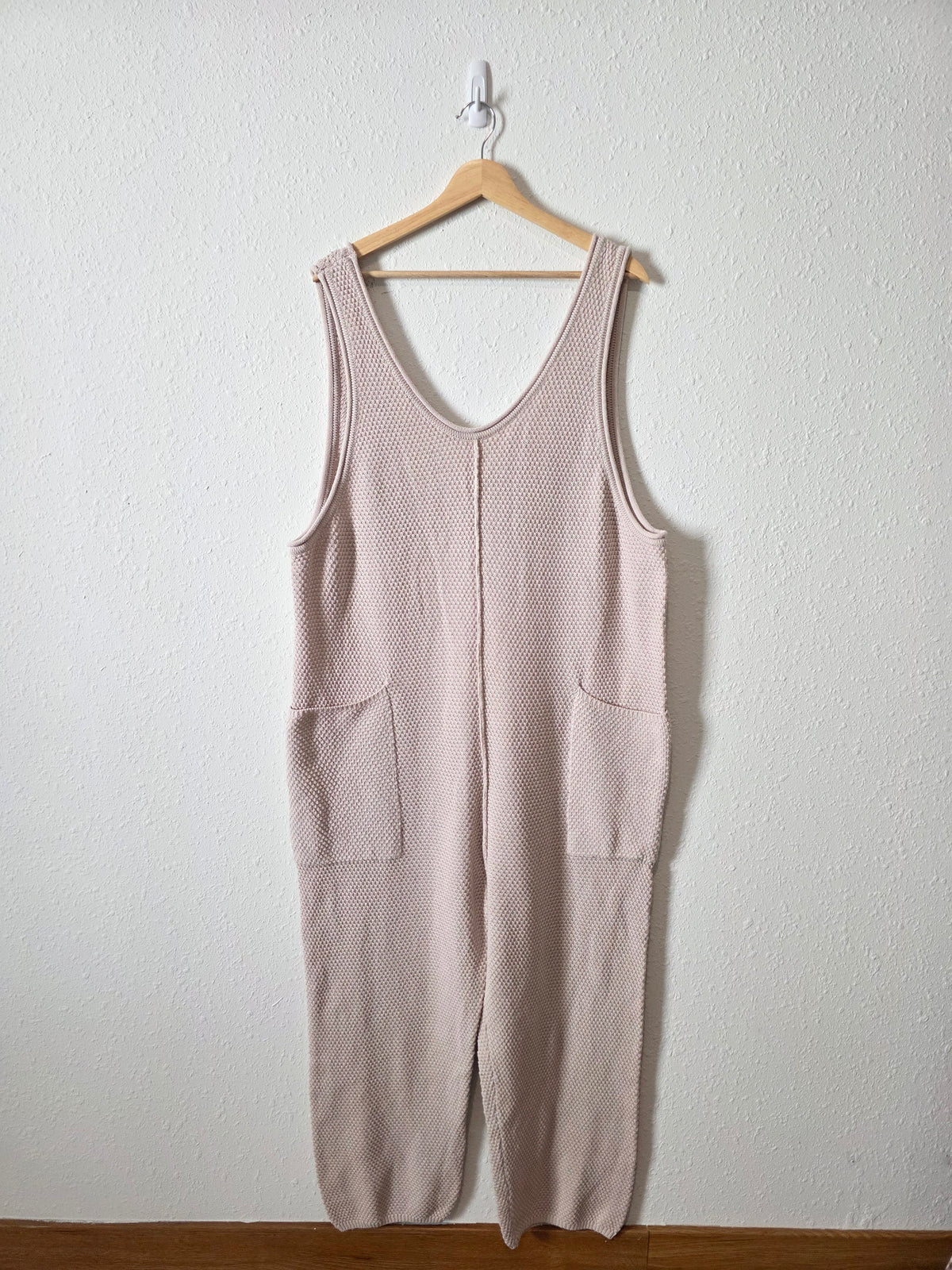 Free People Waffle Knit Jumpsuit (XL)