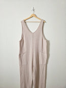 Free People Waffle Knit Jumpsuit (XL)