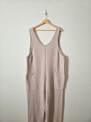 Free People Waffle Knit Jumpsuit (XL)