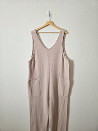 Free People Waffle Knit Jumpsuit (XL)