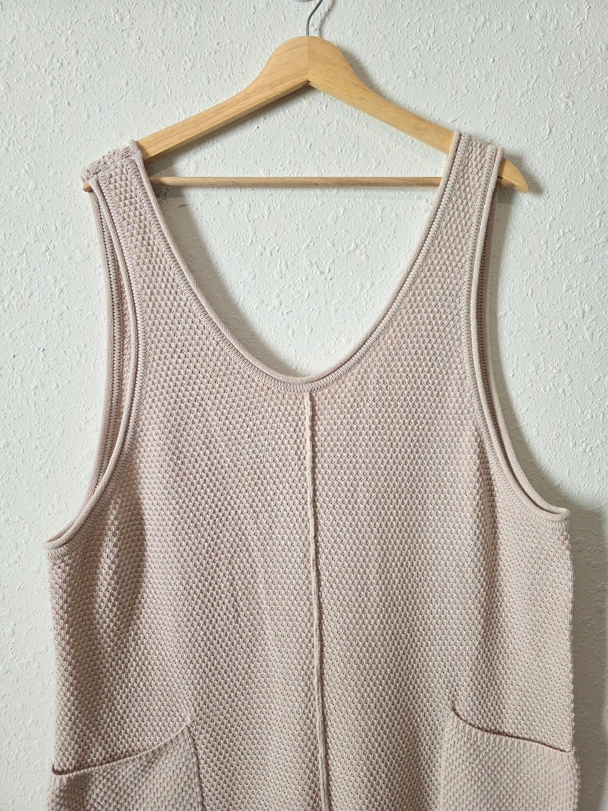 Free People Waffle Knit Jumpsuit (XL)