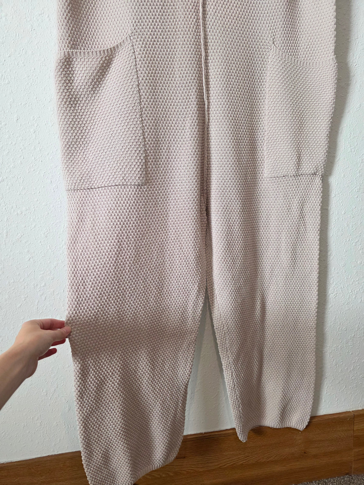 Free People Waffle Knit Jumpsuit (XL)