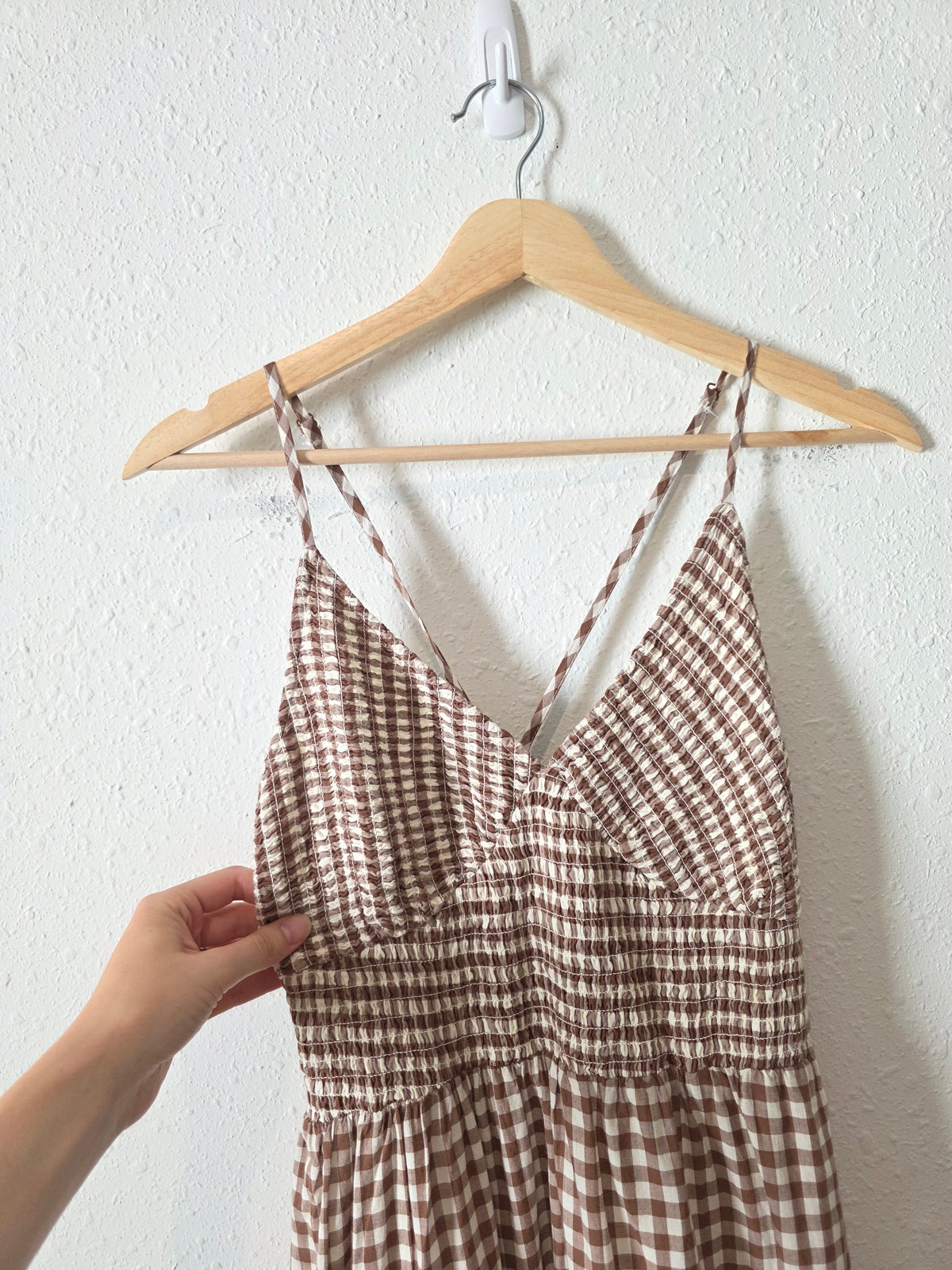 Kimchi Blue Gingham Maxi Dress (L)