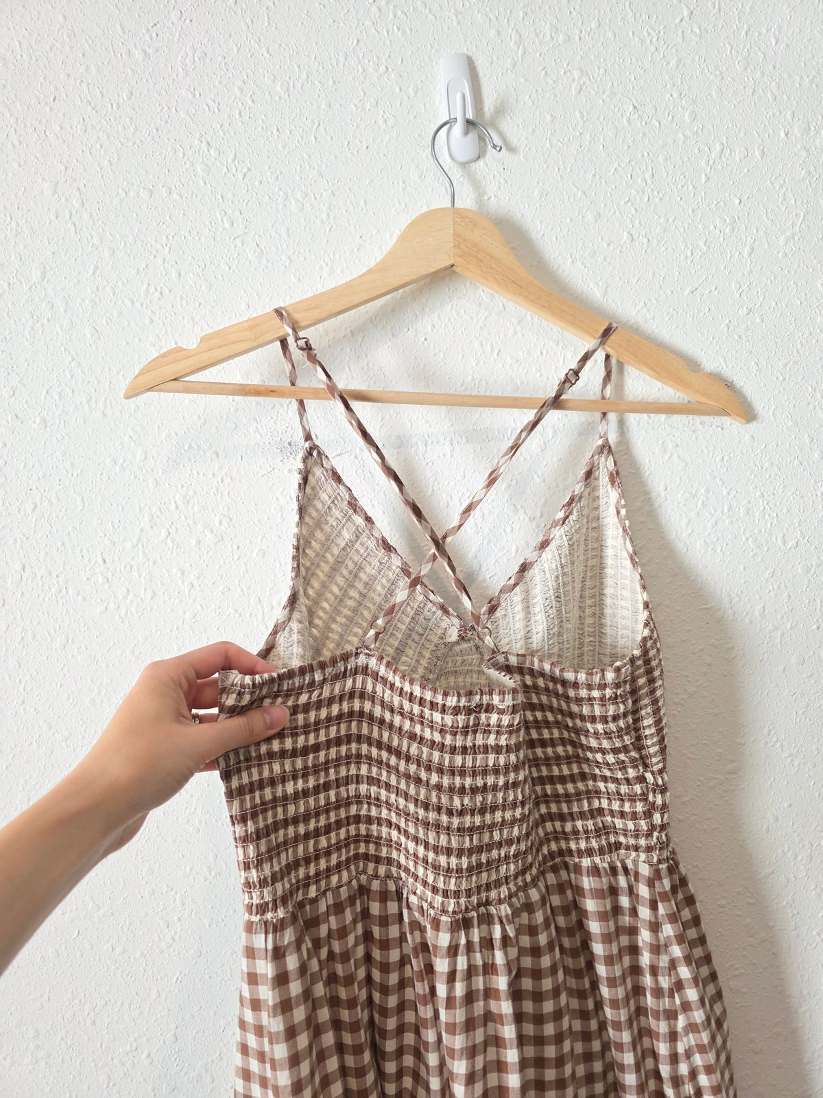 Kimchi Blue Gingham Maxi Dress (L)