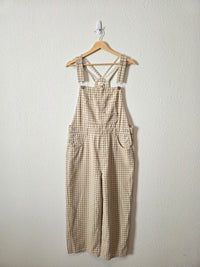 Wishlist Neutral Gingham Overalls (S)