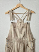 Wishlist Neutral Gingham Overalls (S)