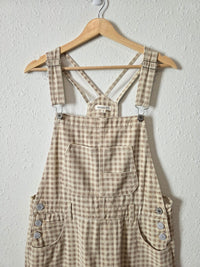 Wishlist Neutral Gingham Overalls (S)