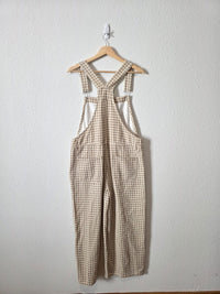 Wishlist Neutral Gingham Overalls (S)