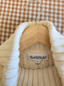 Vintage Cable Knit Turtleneck Sweater (S)