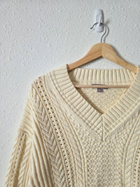 J.Crew V Neck Cotton Sweater (M)