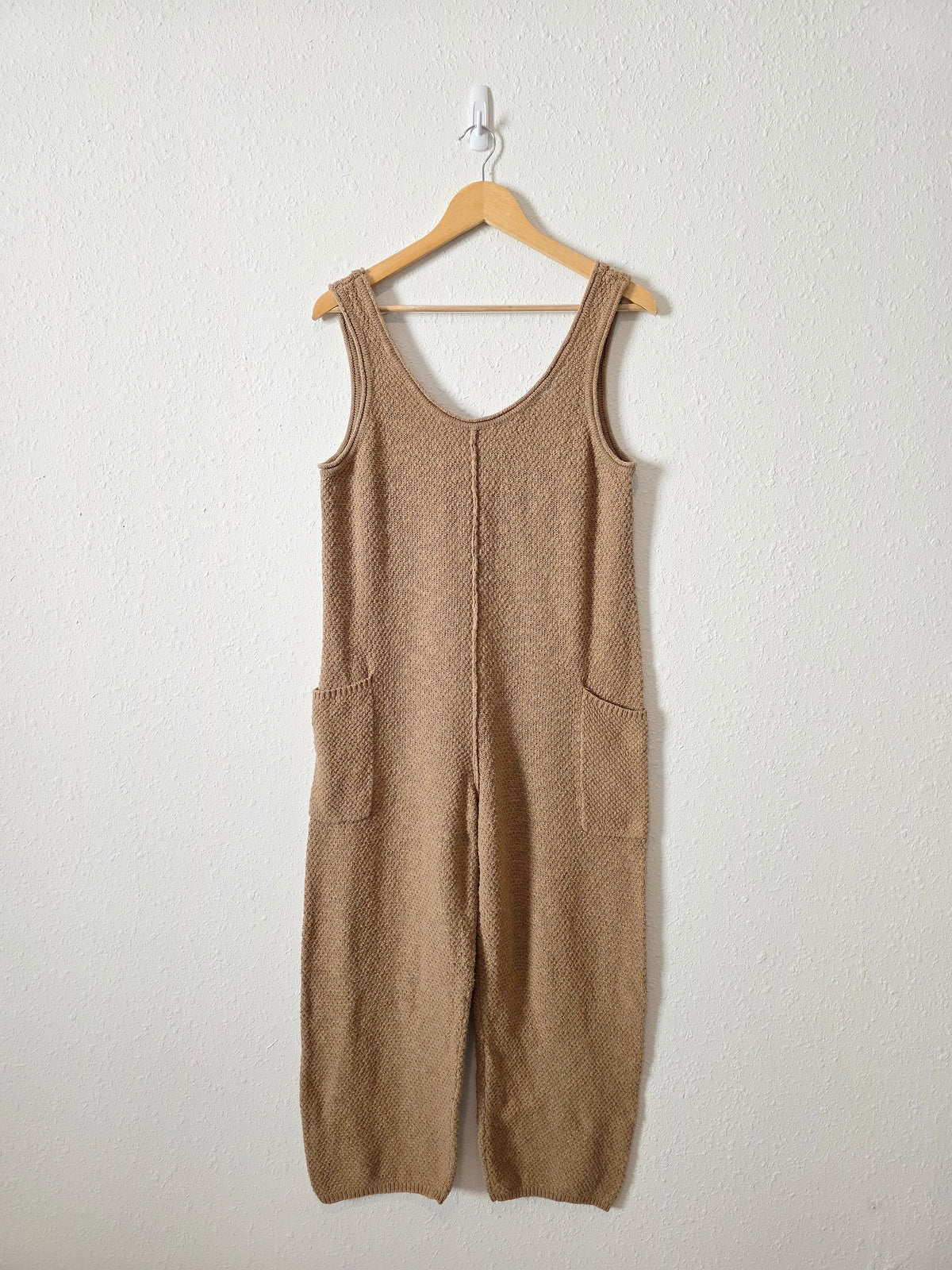 Mable Brown Waffle Jumpsuit (S)