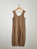 Mable Brown Waffle Jumpsuit (S)