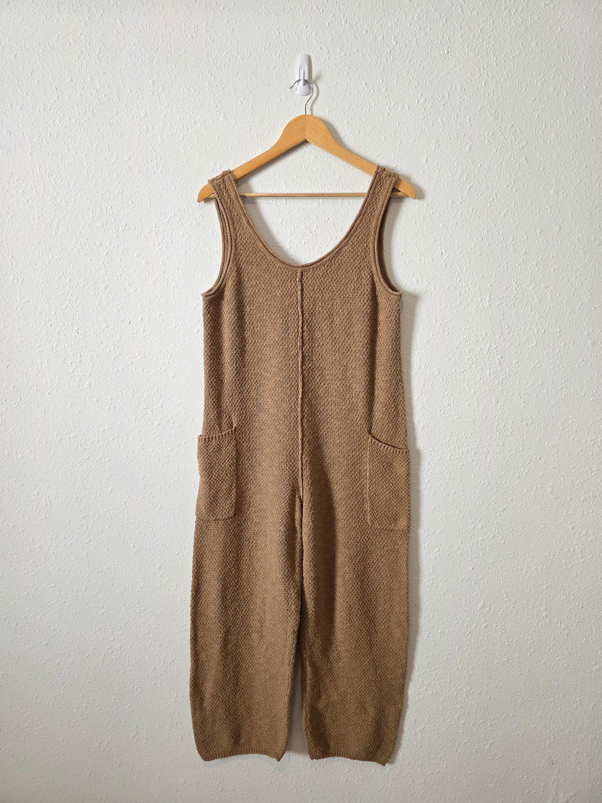 Mable Brown Waffle Jumpsuit (S)