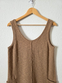 Mable Brown Waffle Jumpsuit (S)