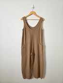 Mable Brown Waffle Jumpsuit (S)