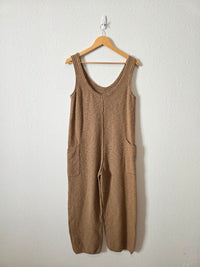 Mable Brown Waffle Jumpsuit (S)