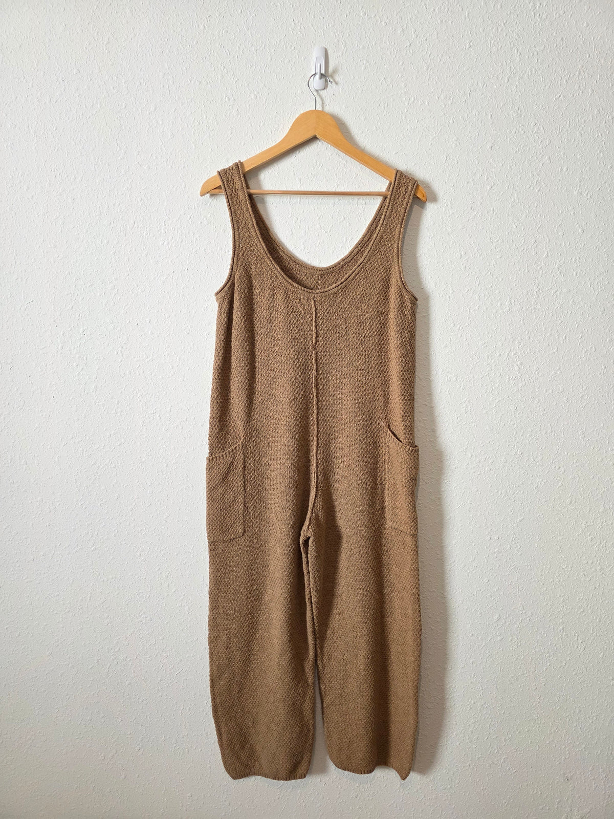 Mable Brown Waffle Jumpsuit (S)